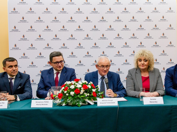 Konferencja prasowa Polskiej Spółki Gazownictwa w Halinowie