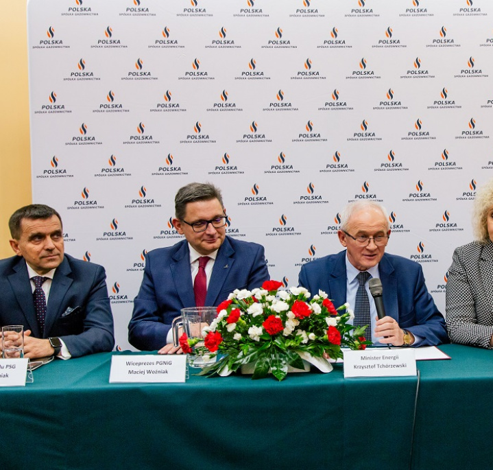 Konferencja prasowa Polskiej Spółki Gazownictwa w Halinowie