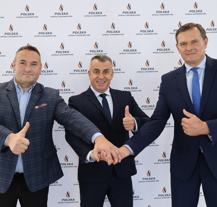 On the photo from left Bartłomiej Kurkus (President of PSG KPS Siedlce), Robert Więckowski (Chairman of the Board of PSG), Maciej Nowak (Coordinator of PSG KPS Siedlce)
