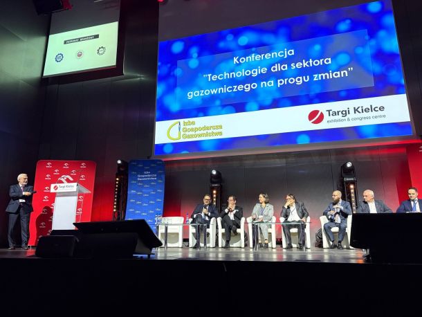 Szymon Paweł Moś, Member of the Management Board of the Polska Spółka Gazownictwa during the conference at the EXPO-GAS trade fair