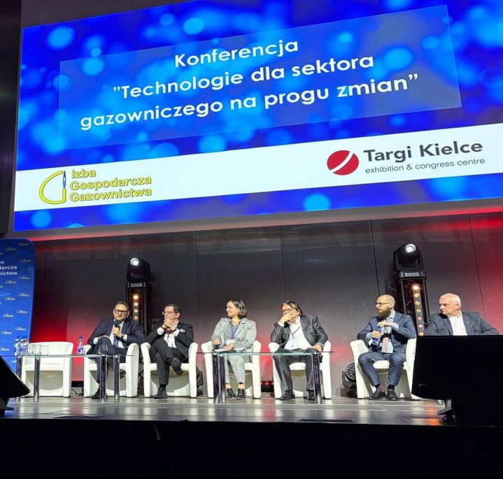Szymon Paweł Moś, Member of the Management Board of the Polska Spółka Gazownictwa during the conference at the EXPO-GAS trade fair