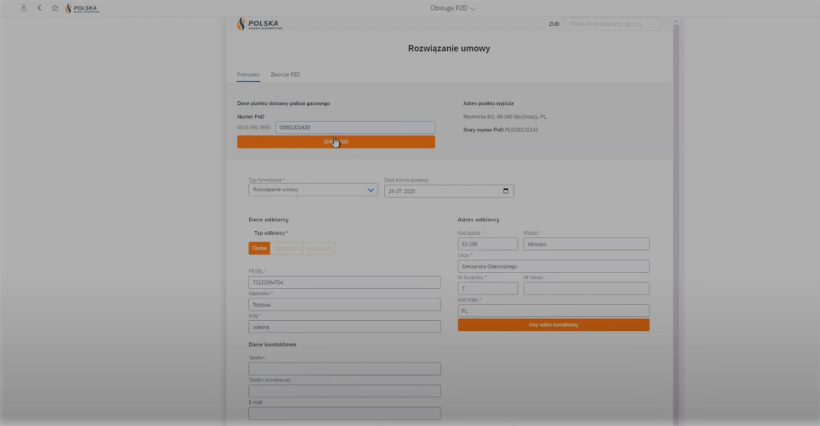 Stopklatka z filmu instruktażowego Składanie PZD przez portal eBOK