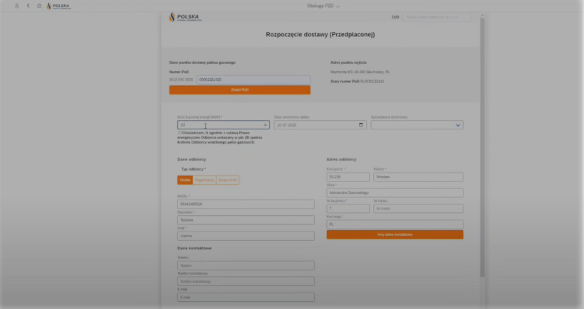 Stopklatka z filmu instruktażowego Usługa przedpłatowa PZDSP