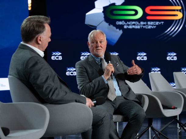 Członek zarządu PSG Wojciech Kowalski podczas panelu dyskusyjnego w trakcie OSE Gdańsk